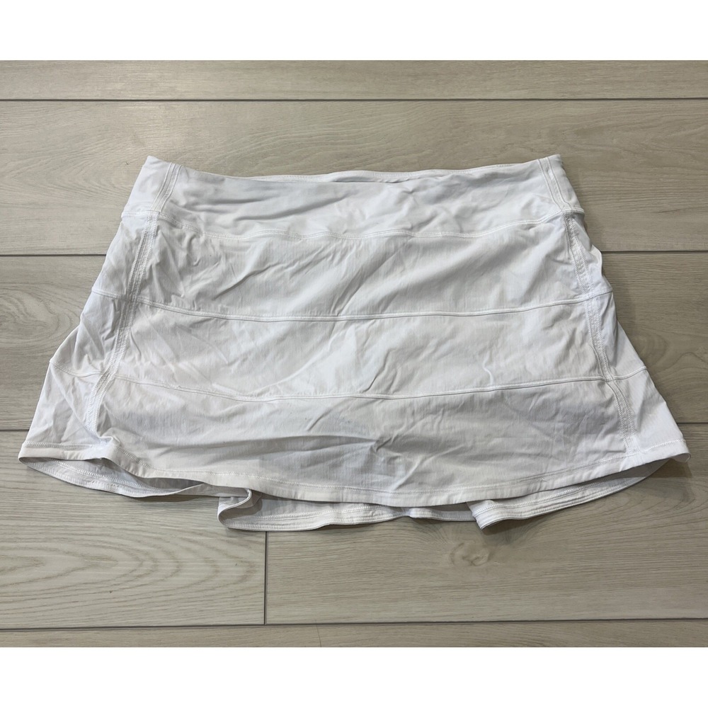 Lululemon Pace Rival Skirt Tennis Golf Athletic‎ Skort White Size 12
